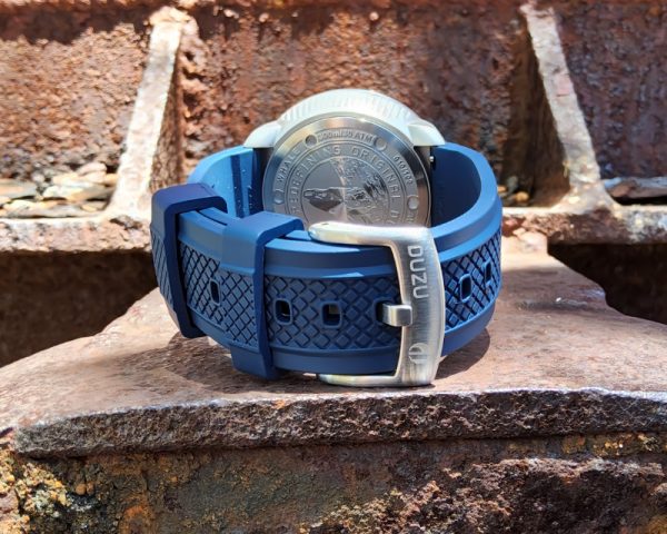 22mm Quick Release FKM Rubber Watch Band - Blue - Image 5