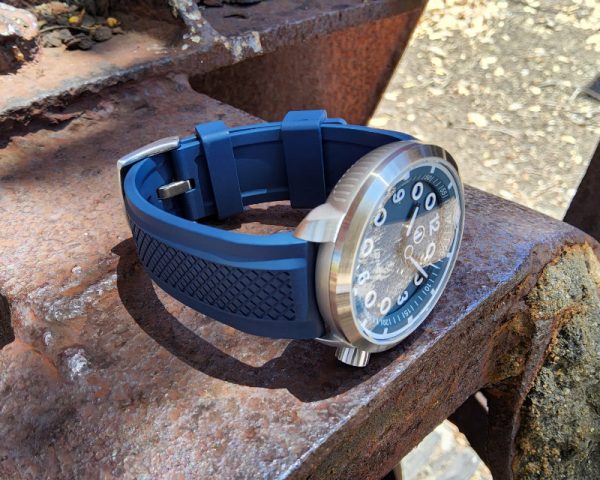 22mm Quick Release FKM Rubber Watch Band - Blue - Image 3